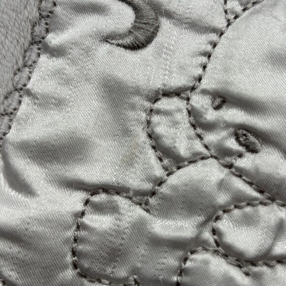 Nuby Baby Blanket Bear Moon Gray Star White Satin Trim Soft Minky Lovey Unisex - Picture 8 of 8